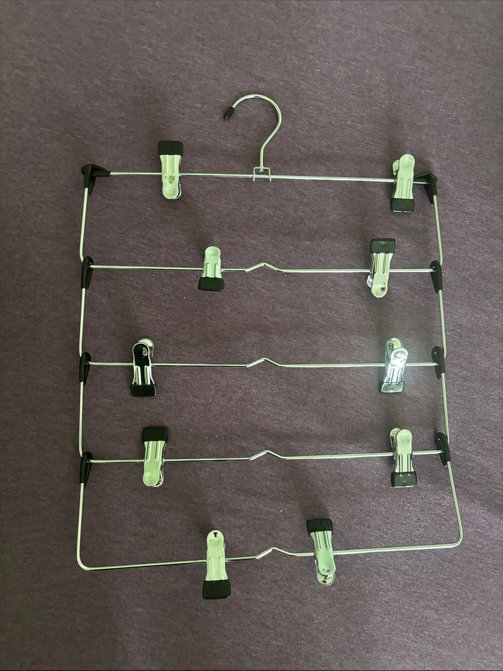 Multi-Tier Metal Clip Hanger - Silver